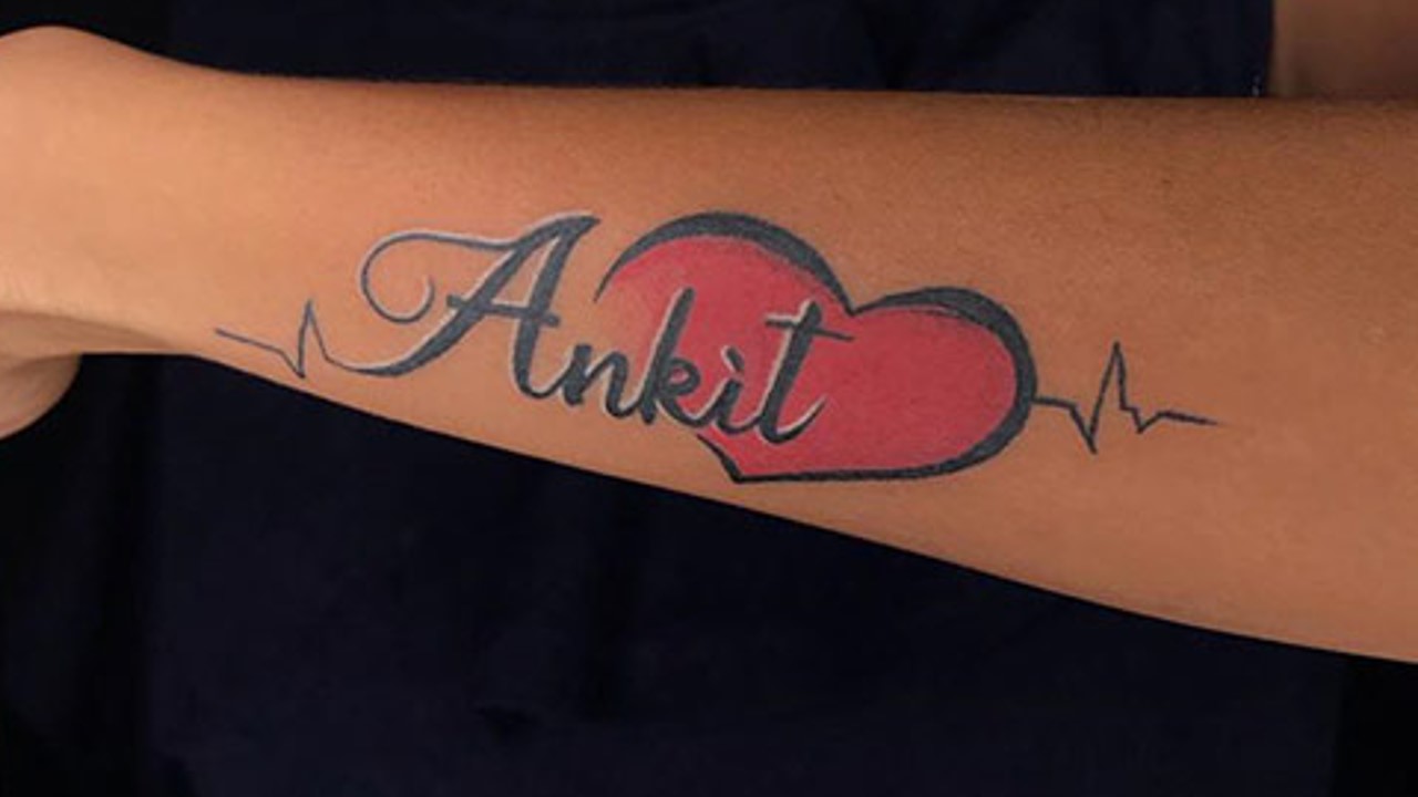 Beautiful name tattoo of Muskan  Ankit  YouTube