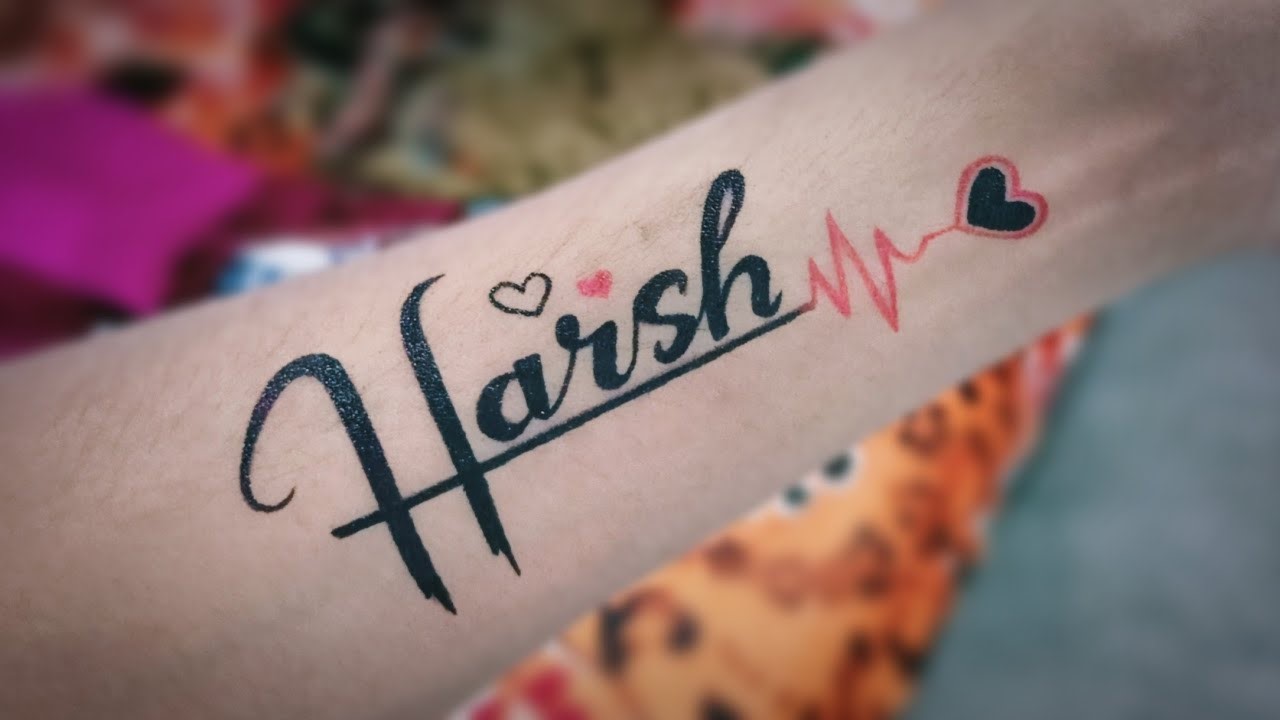 Harish  tattoo lettering download free scetch
