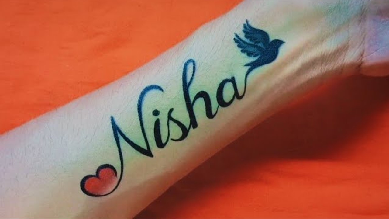 Nishu name simple tattoo  YouTube