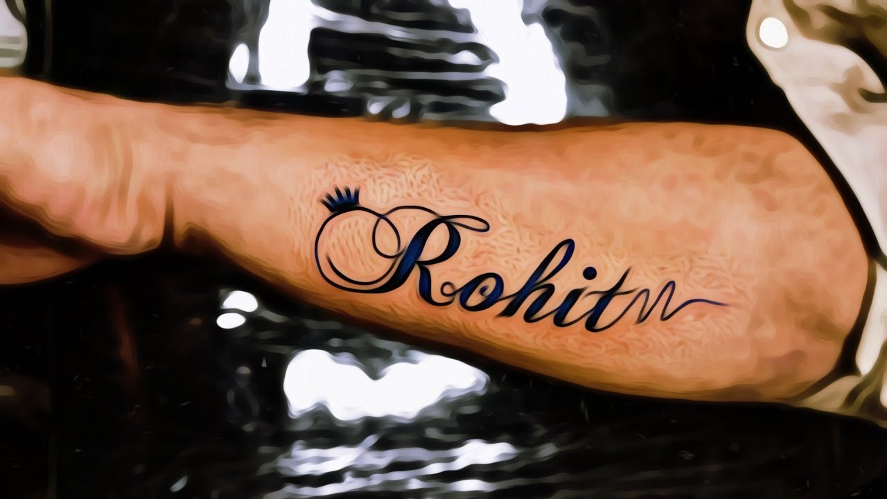 Raj mehandi art  Rohit Name Permanent Tattoo  Facebook