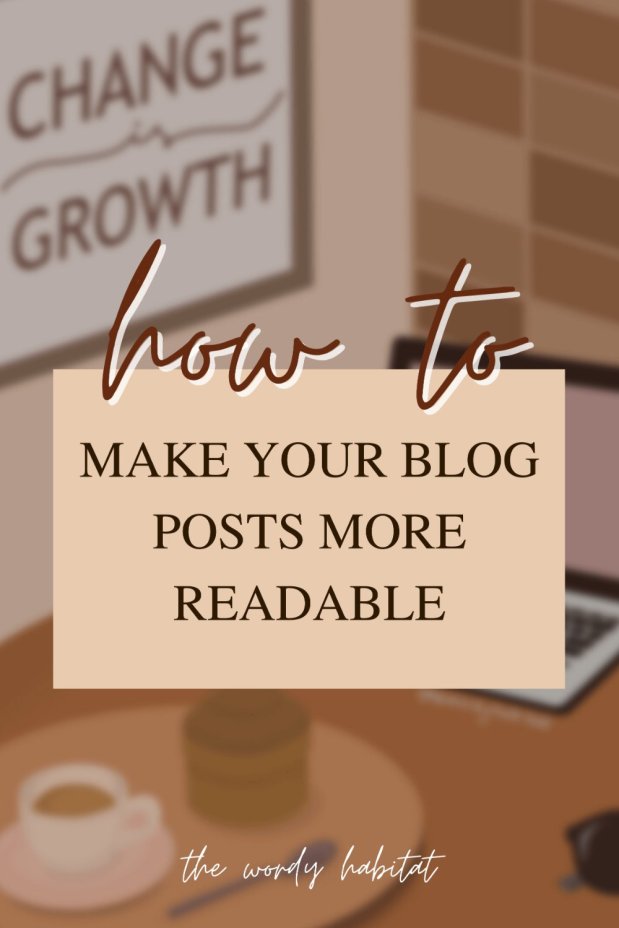 how to make blog post more readable pinterest image
