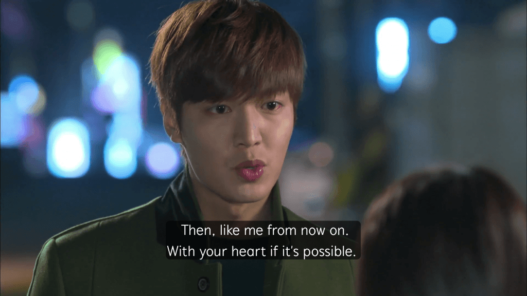 Kim Tan says "Then, like me from now on. With your heart if it is possible"